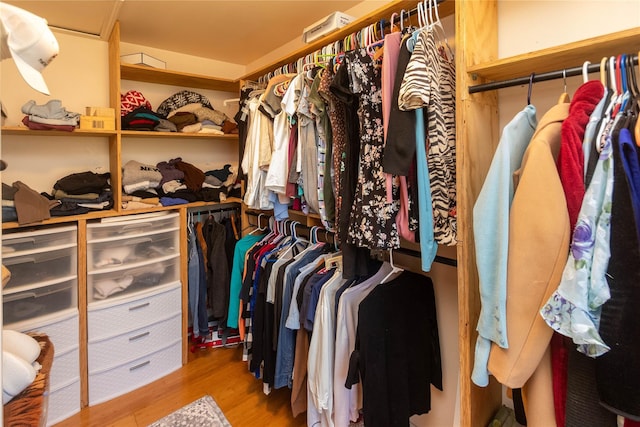 252 Southwoods Dr, Monticello, NY 12701 - walk in closet with wood finished floors