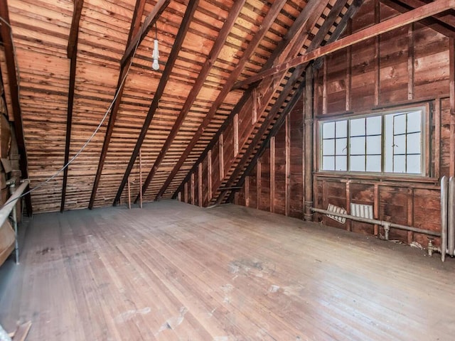 view of attic