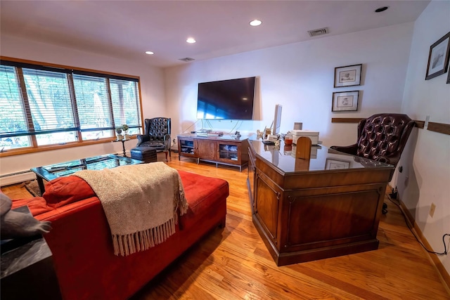36 Ridgetop Dr, Tomkins Cove, NY 10986 - living area with light wood-type flooring and recessed lighting