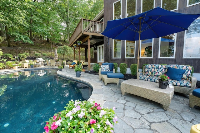 36 Ridgetop Dr, Tomkins Cove, NY 10986 - view of pool featuring outdoor lounge area and a patio