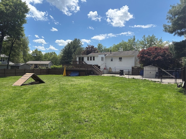 56 Martin Dr, Wappingers Falls, NY 12590 - rear view of house featuring central AC unit, a wooden deck, and stairway