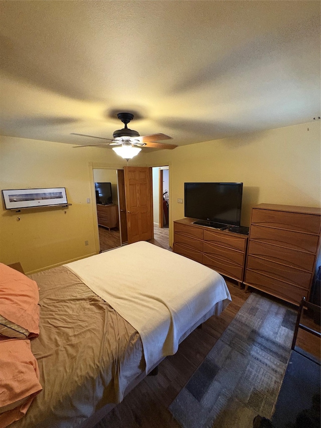 56 Martin Dr, Wappingers Falls, NY 12590 - bedroom with dark wood-type flooring and ceiling fan