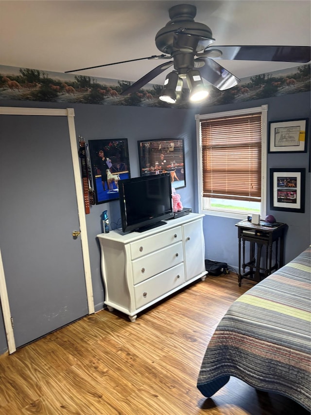 56 Martin Dr, Wappingers Falls, NY 12590 - bedroom featuring light wood finished floors and ceiling fan