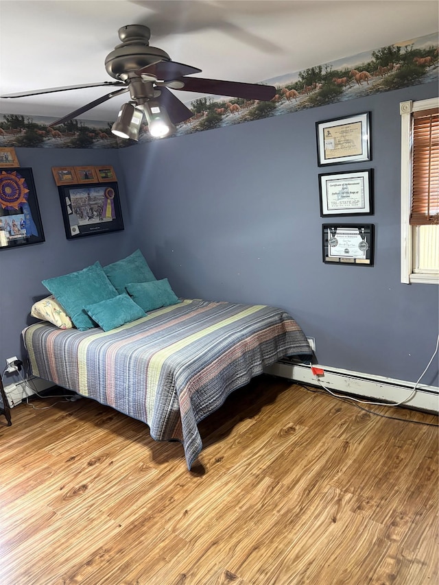 56 Martin Dr, Wappingers Falls, NY 12590 - bedroom with wood finished floors and a ceiling fan