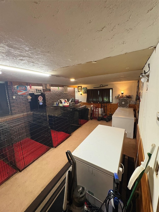 56 Martin Dr, Wappingers Falls, NY 12590 - misc room with a textured ceiling and carpet flooring