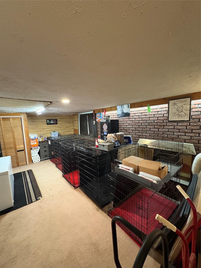 56 Martin Dr, Wappingers Falls, NY 12590 - misc room featuring carpet floors and a textured ceiling