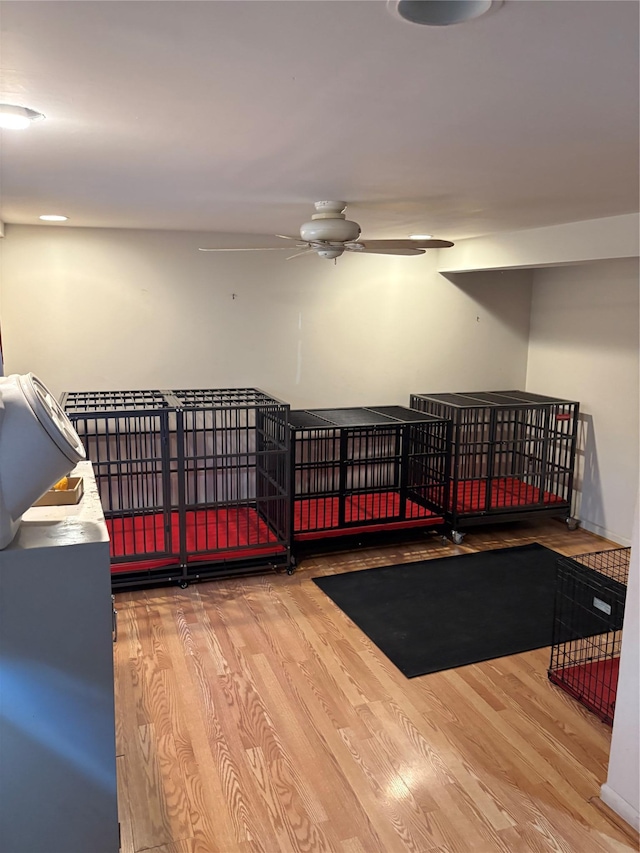 56 Martin Dr, Wappingers Falls, NY 12590 - miscellaneous room featuring wood finished floors and a ceiling fan