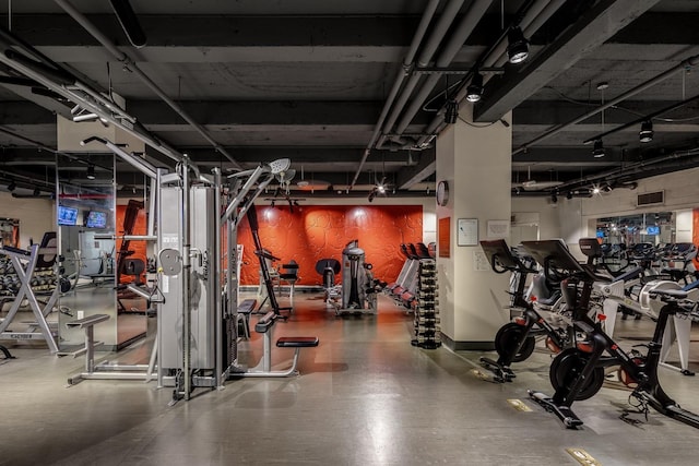 view of exercise room