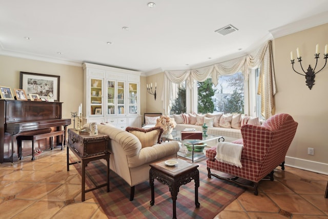 1325 Huckleberry Ln, Hewlett Harbor, NY 11557 - living area with crown molding and baseboards