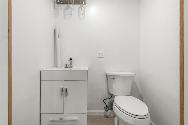 1236 Evergreen Ave, Bronx, NY 10472 - half bathroom with baseboards, toilet, and vanity