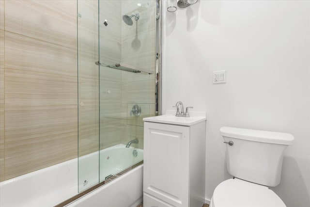 1236 Evergreen Ave, Bronx, NY 10472 - bathroom with toilet, combined bath / shower with glass door, and a sink