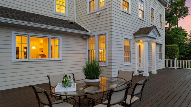 723 Boston Post Rd, Rye, NY 10580 - deck with outdoor dining area