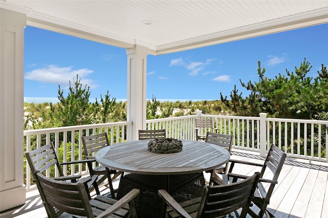 879 Oceanfront, Long Beach, NY 11561 - wooden terrace with outdoor dining space