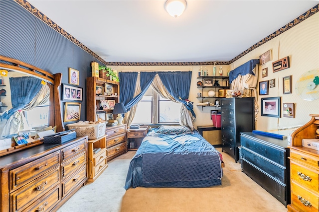 14-35 161st St, Beechhurst, NY 11357 - bedroom with wallpapered walls and light carpet