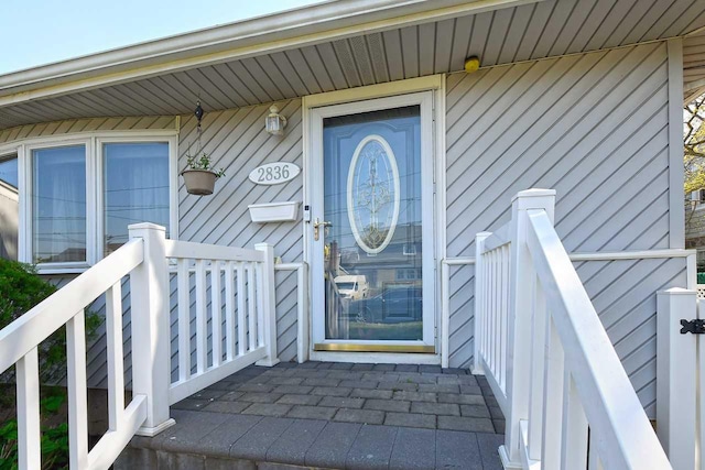 view of doorway to property
