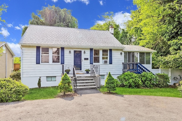 159 S Harrison Ave, Congers, NY 10920 - view of front of home featuring roof with shingles and a chimney