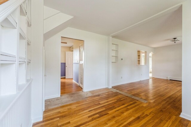 159 S Harrison Ave, Congers, NY 10920 - unfurnished room featuring a baseboard heating unit, wood finished floors, and baseboards