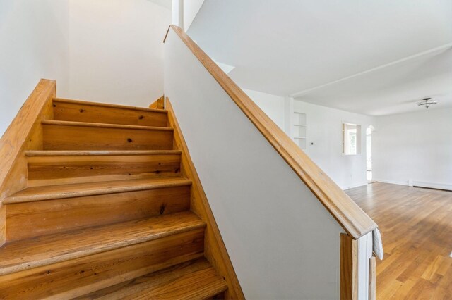 159 S Harrison Ave, Congers, NY 10920 - stairway featuring wood finished floors
