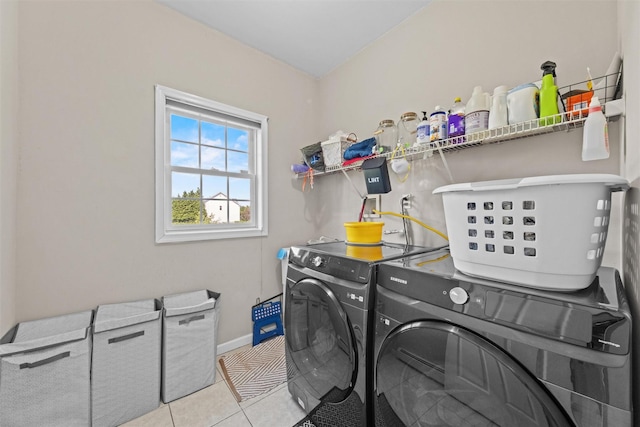 3 Kings Dr, Middletown, NY 10941 - clothes washing area with independent washer and dryer, tile patterned flooring, and baseboards