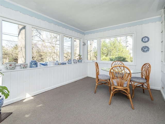 sunroom with a wealth of natural light