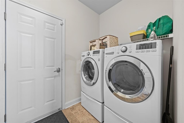 13 Sage Ct, Middletown, NY 10940 - washroom with baseboards, laundry area, and washing machine and clothes dryer