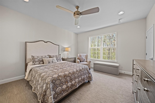 13 Sage Ct, Middletown, NY 10940 - bedroom featuring baseboards, recessed lighting, carpet, and ceiling fan