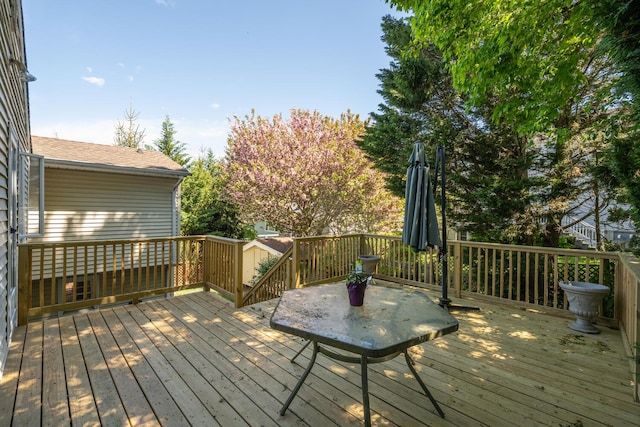 view of wooden deck