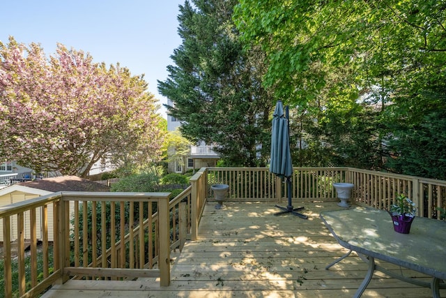 view of wooden terrace