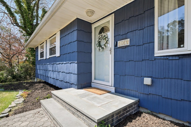 view of exterior entry