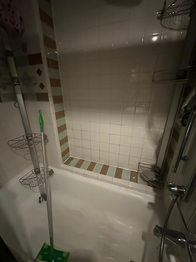 98-22 63rd Dr Unit 1E, Rego Park, NY 11374 - full bathroom featuring a shower with shower door and a bath