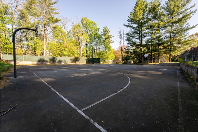 view of sport court featuring community basketball court