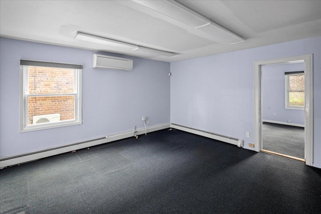 2533 Francis Lewis Blvd, Whitestone, NY 11358 - spare room with a wall mounted AC, a baseboard radiator, healthy amount of natural light, and baseboards
