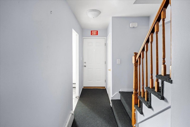 2533 Francis Lewis Blvd, Whitestone, NY 11358 - foyer entrance featuring stairway, baseboard heating, and baseboards