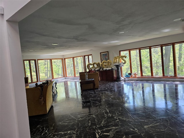 22 Lake Rd, Great Neck, NY 11020 - interior space featuring a healthy amount of sunlight, recessed lighting, and marble finish floor