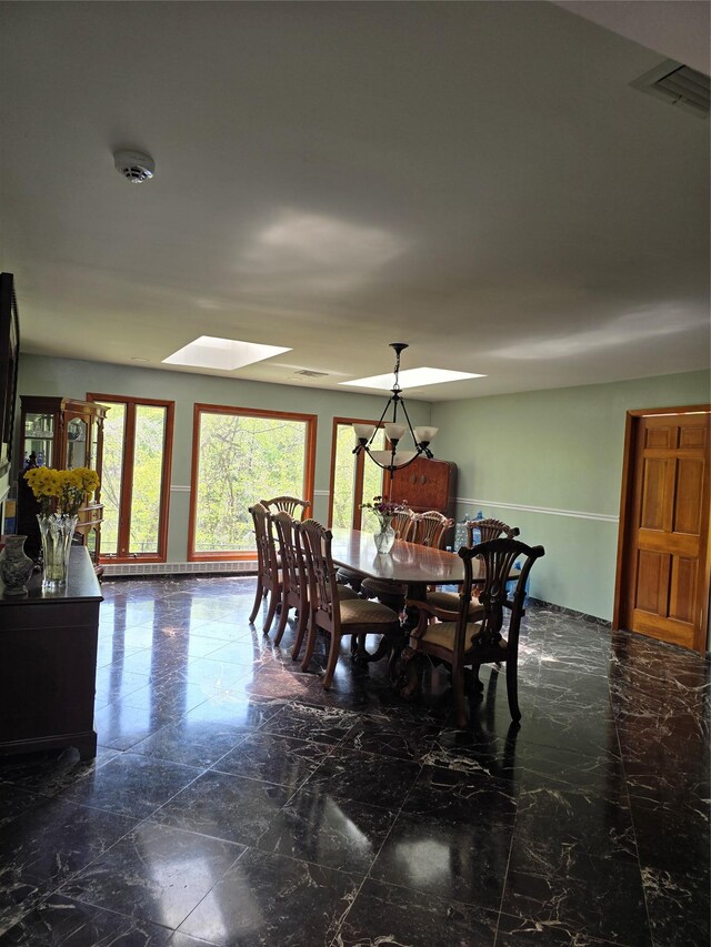 22 Lake Rd, Great Neck, NY 11020 - dining area with visible vents and marble finish floor