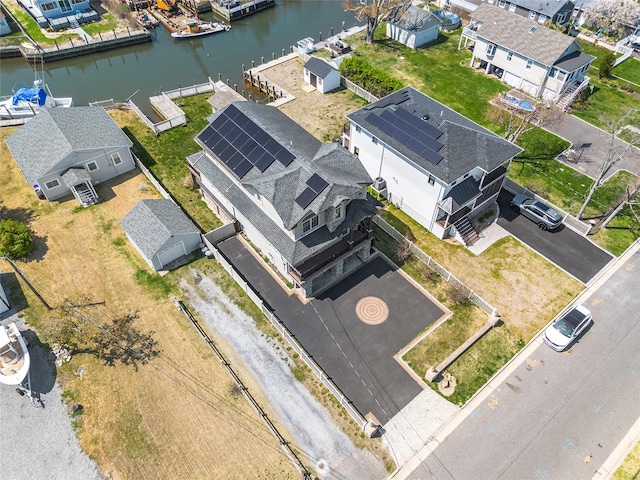 83 Central Ave, Amityville, NY 11701 - aerial view with a water view and a residential view