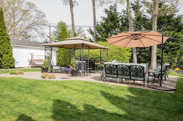 view of patio / terrace with an outdoor hangout area