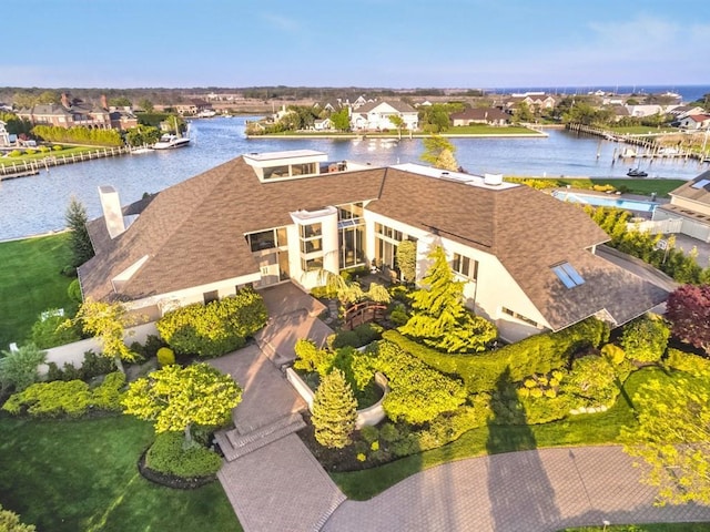 136 The Helm, East Islip, NY 11730 - aerial perspective of suburban area with a nearby body of water
