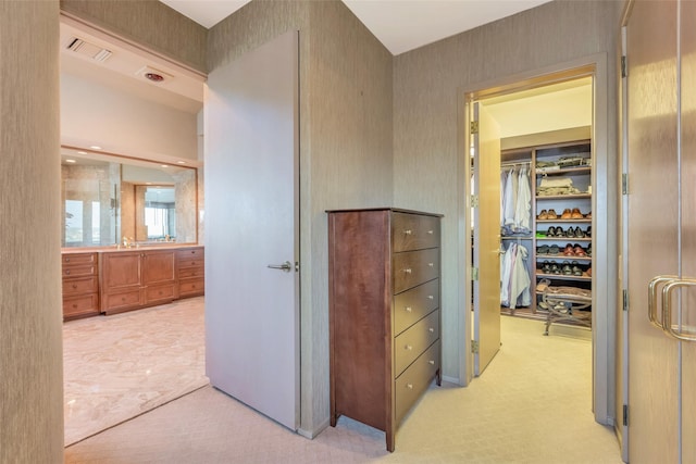 136 The Helm, East Islip, NY 11730 - hallway with carpet flooring