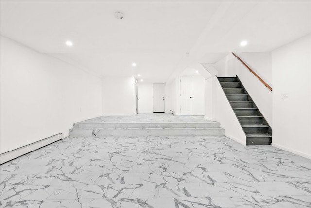 179-55 Anderson Rd, Jamaica, NY 11434 - interior space featuring recessed lighting, marble finish floor, and stairs