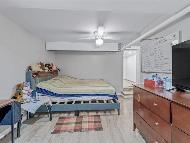 565 Baldwin Ave, North Baldwin, NY 11510 - bedroom featuring ceiling fan and light wood-type flooring