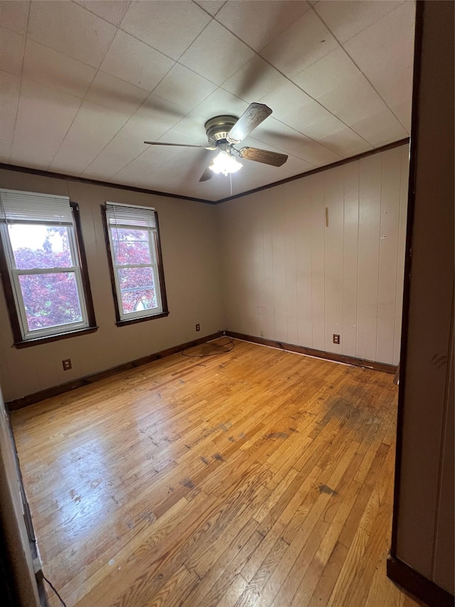 57 Prince St, Middletown, NY 10940 - empty room featuring light wood-style floors, baseboards, and ceiling fan