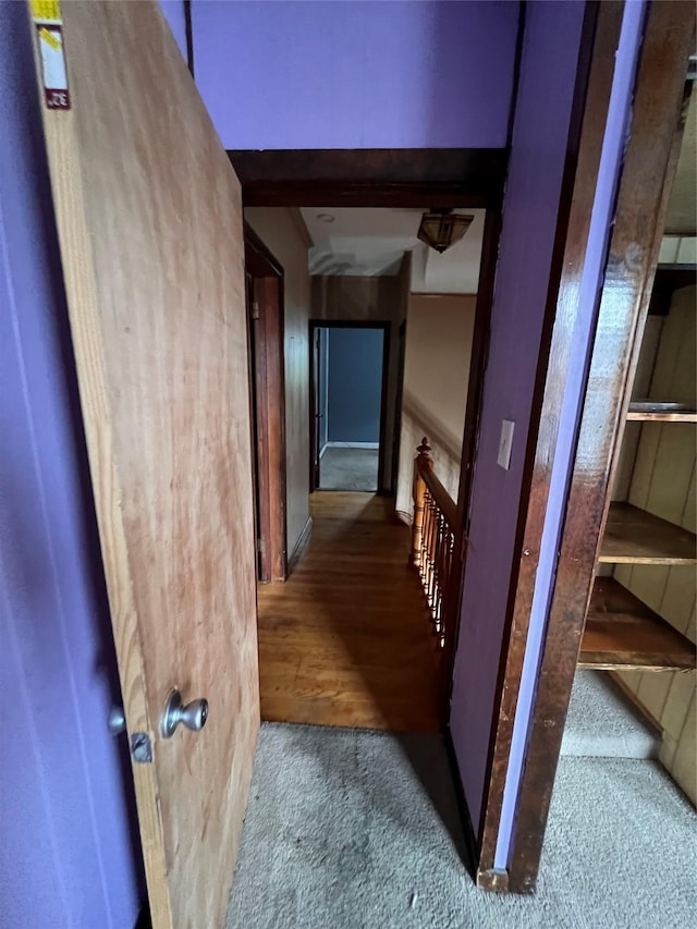 57 Prince St, Middletown, NY 10940 - corridor featuring carpet flooring and an upstairs landing