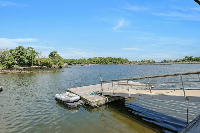 dock featuring a water view