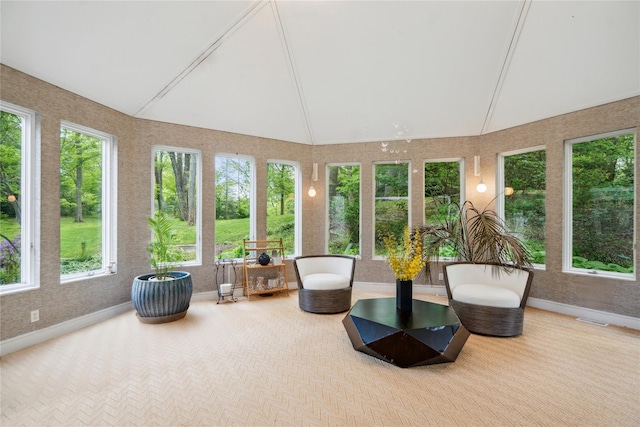 80 Valentines Ln, Old Brookville, NY 11545 - sunroom with baseboards and vaulted ceiling