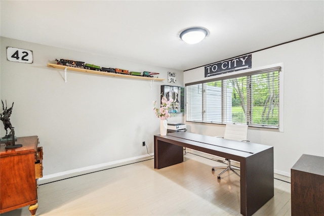 80 Valentines Ln, Old Brookville, NY 11545 - office area featuring wood finished floors and baseboards
