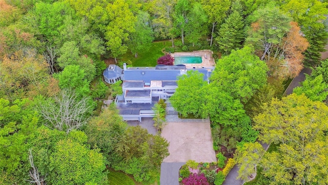 80 Valentines Ln, Old Brookville, NY 11545 - view of subject property with a heavily wooded area