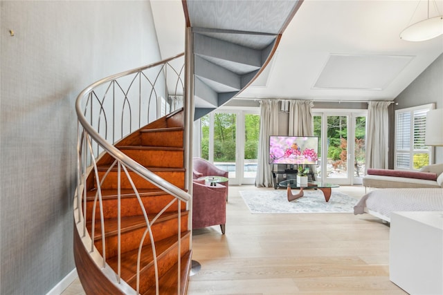 80 Valentines Ln, Old Brookville, NY 11545 - stairs with wood finished floors