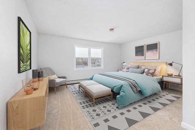 bedroom with baseboard heating