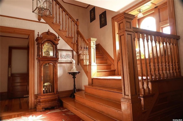 3 Beech Court Cir, College Point, NY 11356 - staircase with wood finished floors